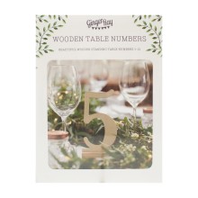 12 Table Numbers - Wooden 1-12