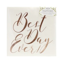 20 Paper Napkins - Best Day Ever