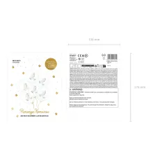 6 Motivballons - Ø 30cm - Taube - Crystal Clear