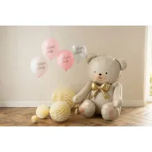6 Motivballons - Ø 30 cm - Welcome Baby - Rosa Mix