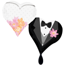 1 Balloon XXL - Wedding Couple Hearts