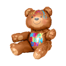 1 Sitting Balloon - Happy Birthday Bear