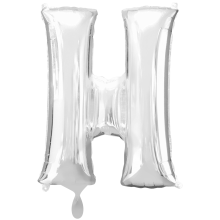 1 Balloon XXL - Buchstabe H - Silber