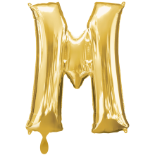 1 Balloon XXL - Buchstabe M - Gold