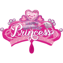 1 Balloon XXL - Princess Crown & Gem
