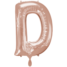 1 Balloon XXL - Buchstabe D - Rosegold