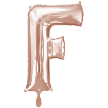 1 Balloon XXL - Buchstabe F - Rosegold