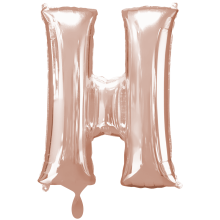 1 Balloon XXL - Buchstabe H - Rosegold