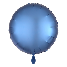 1 Balloon - Rund - Silk Lustre - Blau