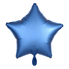 1 Ballon - Stern - Satin - Blau