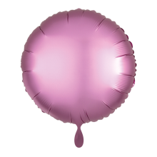 1 Balloon - Rund - Satin - Rosa Flamingo