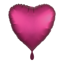 1 Balloon - Herz - Silk Lustre - Pink