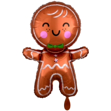 1 Balloon XXL - Happy Gingerbread Man