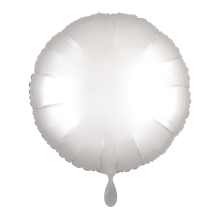 1 Balloon - Rund - Silk Lustre - Weiß