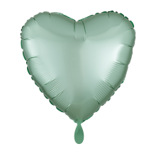 1 Balloon - Herz - Silk Lustre - Mint