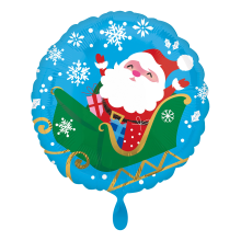 1 Balloon - Happy Santa in Sleight