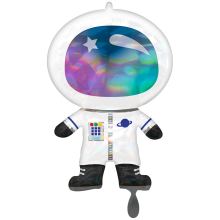 1 Balloon XXL - Iridescent Astronaut