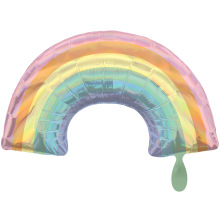 1 Balloon XXL - Iridescent Pastel Rainbow
