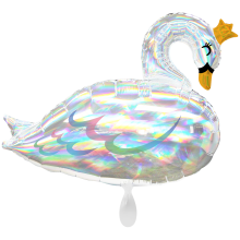 1 Balloon XXL - Iridescent Swan
