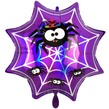 1 Balloon - Iridescent Spiderweb