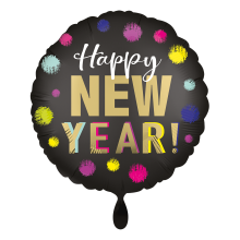 1 Balloon - Satin Dotted New Year