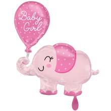 1 Balloon XXL - Baby Girl Elephant