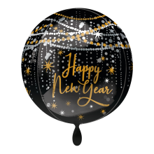 1 Balloon - Orbz® Midnight Hour HNY