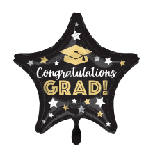 1 Balloon - Congratulations Grad Stars