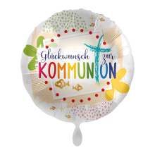 1 Ballon - Kommunion Glückwunsch