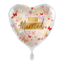 1 Balloon - Just Married Tender Butterflies - ENG