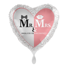 1 Ballon - Mr. & Mrs. Endlich Verheiratet