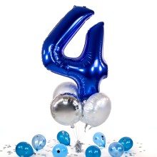 Heliumballon in a Box - Blue Four