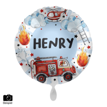 1 Ballon - Personalize IT - Happy Fire Engine