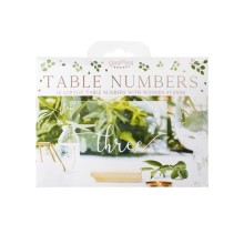 12 Table Numbers - Wood & acrylic table numbers x 12 per pack