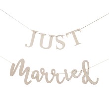 1 Bunting - Just Married - Wooden