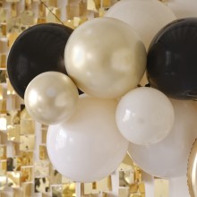 Balloon Bunting - 60 - Nude, Cream, Black, Champagne Chrome