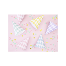 6 Partyhüte - Pastell Mix