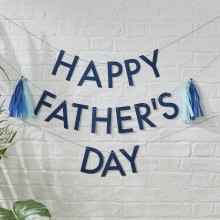 Bunting - Happy Father's Day - Eco - With Tissue Tassels