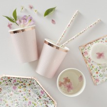 8 Paper Cups - Cup - Polka Dot - Rose Gold