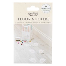 12 Floor Stickers - Bunny Foot Prints