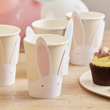8 Paper Cups - Pop Out Bunny - Pastel
