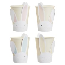 8 Paper Cups - Pop Out Bunny - Pastel