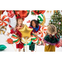 1 Ballon - Rund - Candy - Christmas Mix