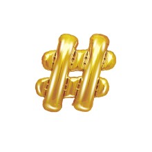 1 Ballon XS - Zeichen # - Gold