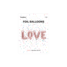 1 Ballon - Schriftzug - LOVE - Rosegold