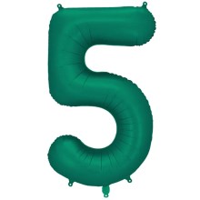 1 Ballon XXL - Zahl 5 - Bottle Green