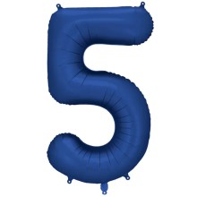 1 Ballon XXL - Zahl 5 - Navy Blue