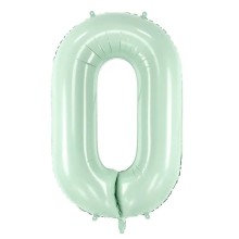 1 Balloon XL - Zahl 0 - Mintgrün