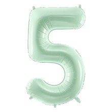 1 Balloon XL - Zahl 5 - Mintgrün