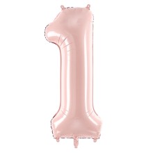 1 Balloon XL - Zahl 1 - Rosa